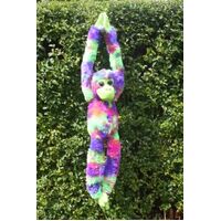 COTTON CANDY JG269 HANGING MONKEY ARTHUR PURPLE MULTICOLOUR PLUSH