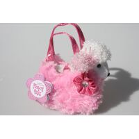 FANCY PALS POODLE IN A PINK FLUFFY BAG