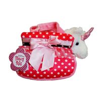 FANCY PALS UNICORN IN PINK POLKA DOT BAG