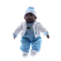 COTTON CANDY BABY DOLL JARLI WITH WHITE POLAR FLEECE COAT SOFT BODY 50CM