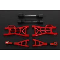 ROVAN 85440 CNC ALLOY EXTENDED (BY 25MM) REAR ARM KIT WITH DOG BONES SUITS BAJA 5B - RED - ALSO SEE 85339