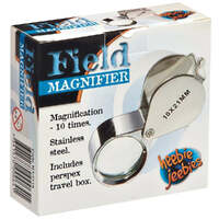 HEEBIE JEEBIES FOLDING FIELD MAGNIFIER WITH TRAVEL BOX