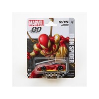 MARVEL GO COLLECTION DIECAST 1:64 RACING SERIES IRON SPIDER VEHICLE 9 OF 15