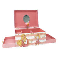 PINK POPPY - BARBIE GOLDEN BLUSH LUXURY MUSICAL JEWELLERY BOX RECTANGLE