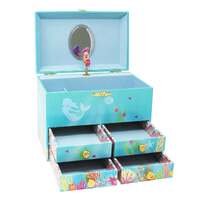 PINK POPPY RAINBOW MERMAID MUSICAL JEWELLERY BOX MEDIUM