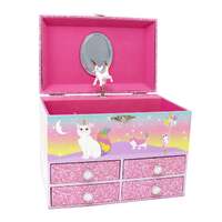 PINK POPPY CATICORN DREAMS MUSICAL JEWELLERY BOX MEDIUM