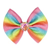 PINK POPPY - BARBIE DREAMTOPIA RAINBOW FANTASY JUMBO HAIR BOW  WITH PEARL HEART PENDANT