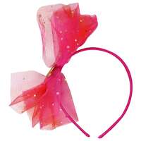 PINK POPPY BUTTERFLY GLITTER HOT PINK AND GOLD BOW HEADBAND