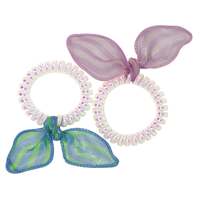 PINK POPPY RIBBON COIL HAIR ELASTIC ASSORTED COLOURS