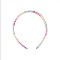 PINK POPPY CHUNKY RAINBOW GLITTER WIDE HEADBAND