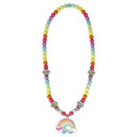 PINK POPPY DAISY RAINBOW NECKLACE