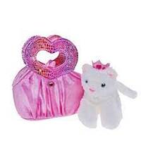 FANCY PALS PRINCESS CAT IN PINK HEART BAG