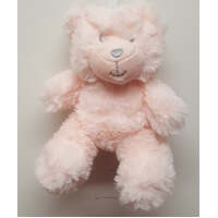 COTTON CANDY PLUSH BEAR RATTLE PINK 20CM