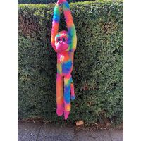 COTTON CANDY JG286 HANGING MONKEY RAINBOW MULTICOLOUR  PLUSH TOY