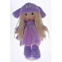 COTTON CANDY LILY PURPLE DRESS BEAR DOLL 33CM