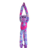 COTTON CANDY JG296 HANGING MONKEY POLLY PINK BLUE PURPLE PLUSH