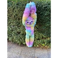 COTTON CANDY SLP03 HANGING SLOTH REMY PASTEL BLUE GREEN AND PINK  PLUSH