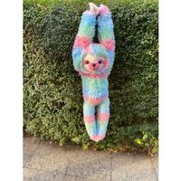 COTTON CANDY SLP04 HANGING SLOTH SID PASTEL RAINBOW PLUSH