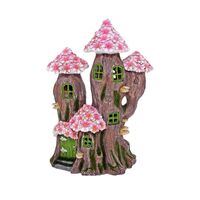 CHLOES GARDEN FAIRY RESIN SOLAR FLOWER HOUSE 29CM