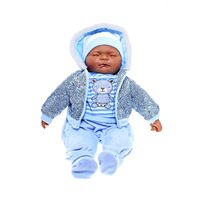 COTTON CANDY BABY DOLL MONARO WITH TEDDY BEAR TOP SOFT BODY 50CM