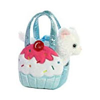 FANCY PALS WHITE KITTY IN BLUE CUP CAKE BAG