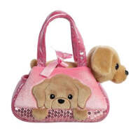 FANCY PALS PEEKABOO LAB IN A PINK BAG