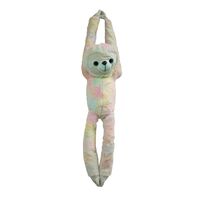 COTTON CANDY SLP20 HANGING SLOTH OLIVIA PASTEL PINK YELLOW AND BLUE PLUSH