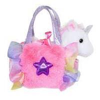 FANCY PALS FP328 UNICORN PINK FRILL BAG WITH STAR