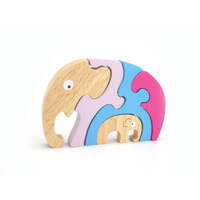 KAPER KIDZ WOODEN STACKING JIGSAW PUZZLE ELEPHANT & BABY