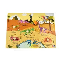 KOALA DREAM WOODEN 2 IN 1 DINOSAUR PEG PUZZLE