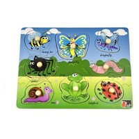 KOALA DREAM WOODEN 2 IN 1 MINIBEASTS INSPECT PEG PUZZLE