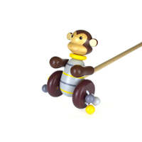 KAPER KIDZ PUSH ALONG ANIMAL - MONKEY