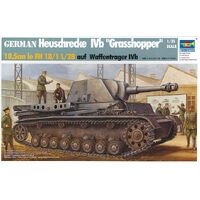 TRUMPETER 00373 GERMAN HEUSDREKE IVB GRASSHOPPER 10.5CM LE FH 18/1 L/28 AUF WAFFENTRAGER IVB TANK 1/35 SCALE PLASTIC MODEL KIT 1:3