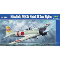 TRUMPETER 02405 A6M2B MODEL21 ZERO 1:24 PLASTIC MODEL PLANE KIT