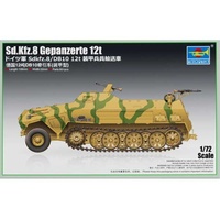 TRUMPETER 07404 SD.KFZ.8 GEPANZERTE 12T 1/72 SCALE PLASTIC ARMORED VEHICLE MODEL KIT