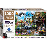 HINKLER PUNTASTIC PUZZLES MUSIC VISUAL PUNS 1000 PC JIGSAW PUZZLE