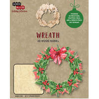 INCREDIBUILDS CHRISTMAS HOLIDAY COLLECTION WREATH 3D WOOD MODEL