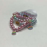 JOOLS KIDS PEARLISED 3PK BANGLES WITH ANIMAL CHARMS