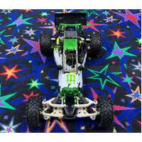 ROVAN 320AG01 32CC BAJA 5B BUGGY MONSTER GREEN/WHITE/BLACK WITH VICTORY PIPE, NYLON ARMS, ALLOY RIMS AND GT3B READY TO RUN GAS POWERED RC CAR