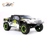 ROVAN 320SC 32cc 2 STROKE TERMINATOR SHORT COURSE TRUCK RTR BAJA 5B CONVERTED TO 5T BODY GREEN WHITE AND BLACK MONSTER