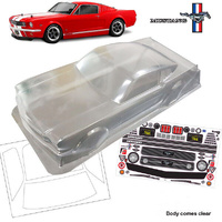 BODYWORX MUSTANG 66 1/10 SCALE CLEAR POLYCARBONATE BODY