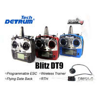 DETRUM DTM-T014B BLITZ-DT9 9CH SMART TRANSMITTER SET WITH TELEMETRY AND RXC9M RECEIVER BLACK