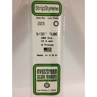 EVERGREEN 223 35CM STYRENE PLASTIC TUBE 0.093 INCH