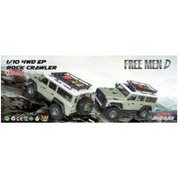 FS RACING FS53507 1:10 4WD ROCK CRAWLER FREE MEN REMOTE CONTROL DEFENDER GREEN BRUSHED