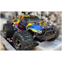 FS RACING FS53692 1:10 4WD REBEL BRUSHLESS MONSTER TRUCK REQUIRES BATTERY AND CHARGER BONNET SKULL MULTICOLOURED