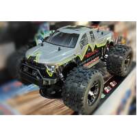 FS RACING FS53692 1:10 4WD REBEL BRUSHLESS MONSTER TRUCK REQUIRES BATTERY AND CHARGER - GREY/GREEN/BLACK