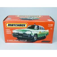 MATCHBOX GXN86 POWER GRABS HERITAGE 59 DODGE CORONET POLICE CAR  71 OF 100 BOXED