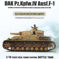 HENG LONG DAK PZ. KPFW IV AUSF F-1 METAL DRIVE GEARBOX VERSION 1/16 SCALE 2.4GHZ RC MAIN BATTLE TANK