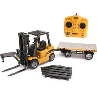 HUINA 1576 FORKLIFT 8 CHANNEL RC WITH FLAT TRAILER 1/10 SCALE RADIO CONTROL