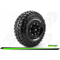 LOUISE L-T3235VB CR GRIFFIN 1/10 SCALE 2.2 INCH CRAWLER TIRES SUPER SOFT COMPOUND / BLACK RIM/ MOUNTED TYRES